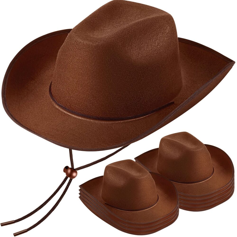 2007 12 Pcs Bulk Cowboy Hat for Adult Wide Brim Plain Western Cowgirl Hat
